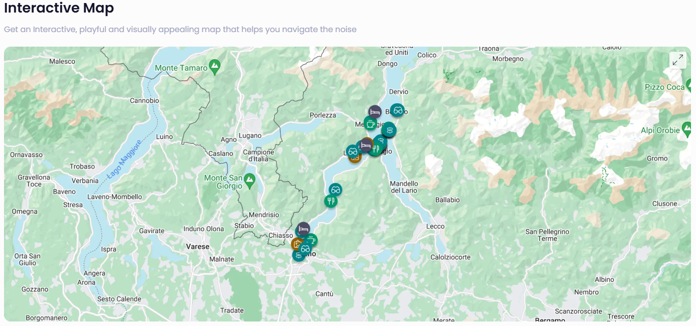 Rexby Map Lake Como Itlay