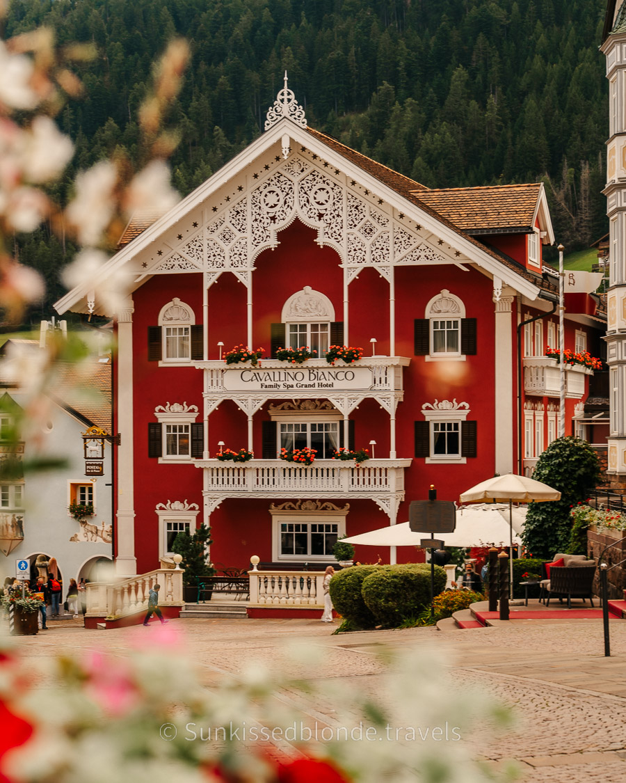 Ortisei is lively, with restaurants, hotels, and beautiful views of the mountains